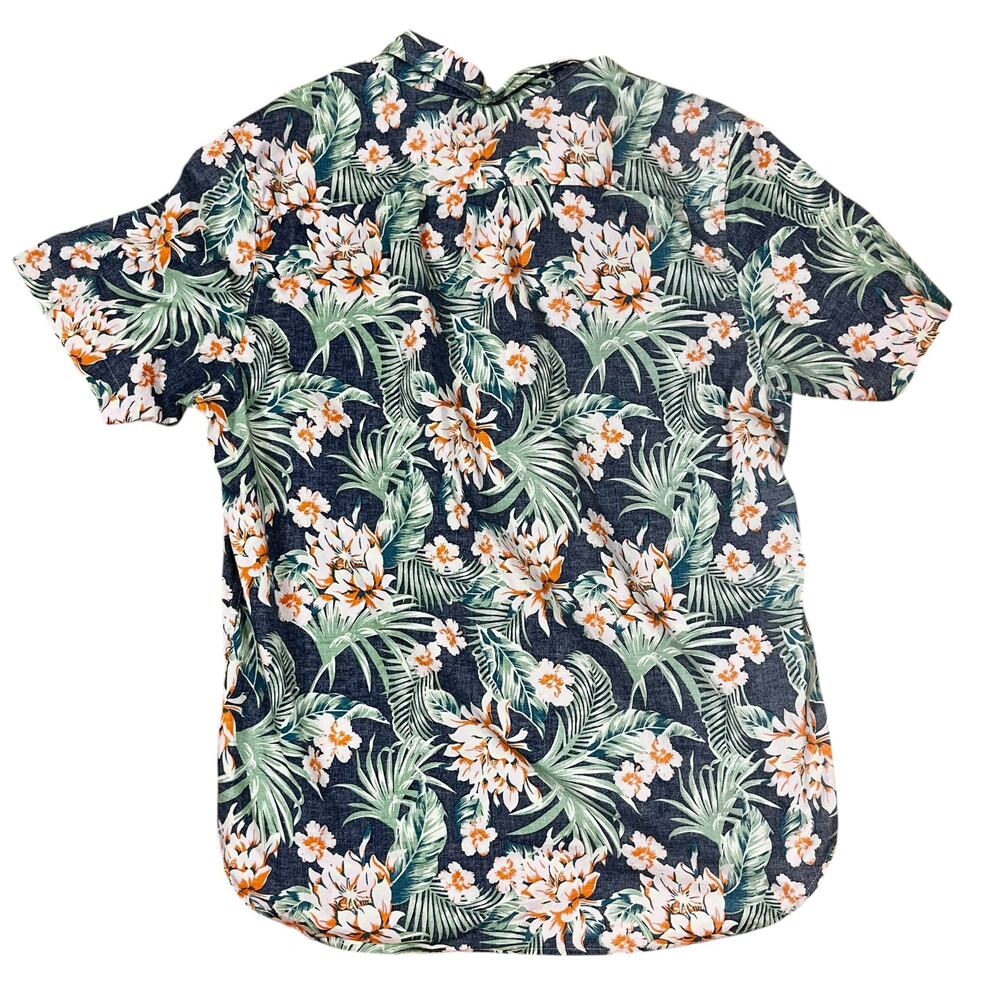 Chubbies Reverse Print Hawaiian Shirt XL Tropical Floral Cotton Stretch Vacation